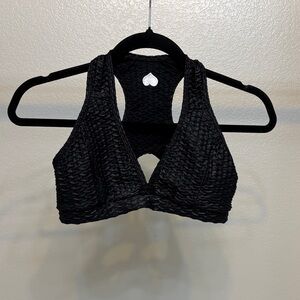 Booty by Brabant Chic Black Textured Sports Bra